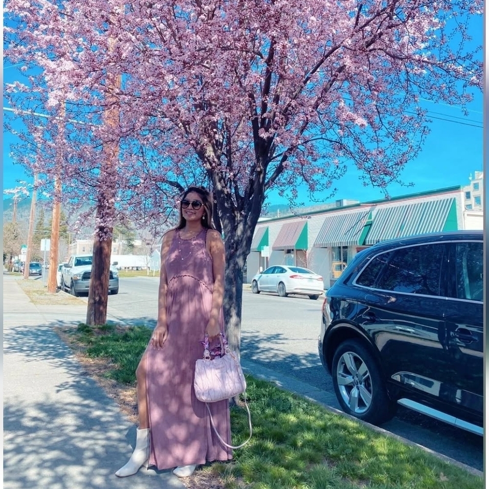 Sleeveless Mauve Maxi Dress